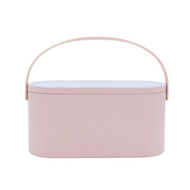 Portable Makeup Case + Light-up Mirror